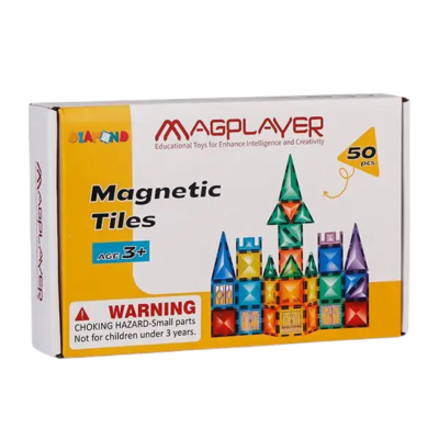 Set de constructie magnetic 3d - 50 piese