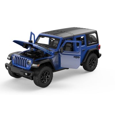 MASINUTA METALICA JEEP WRANGLER RUBICON 4XE ALBASTRU SCARA 1 LA 24 VIVRas64610_Albastru