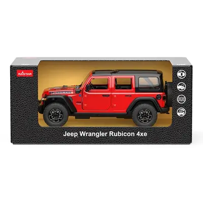 MASINUTA METALICA JEEP WRANGLER RUBICON 4XE ROSU SCARA 1 LA 24 VIVRas64610_Rosu