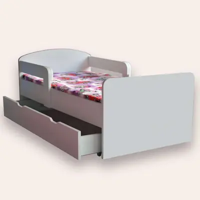 Pat alb Personalizabil Mare 2-12 ani 160x80 cm varianta cu sertar Fara saltea CMG51971779559764