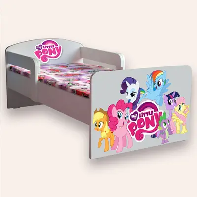 Pat Copii Little Pony Mare 2-12 Ani Cu Manere Si Saltea Inclusa 160x80 Cmg46495230853460
