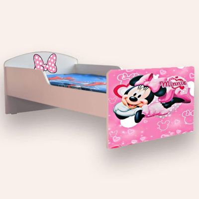 Patut Fetite Minnie Mouse Mic 2-8 Ani Simplu Cu Saltea Inclusa 140x70 Cmg43805441294593