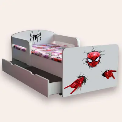 Pat Pentru Baieti Spiderman Cu Manere Mare 2-12 Ani Cu Sertar Varianta fara Saltea Cmg46495495487828