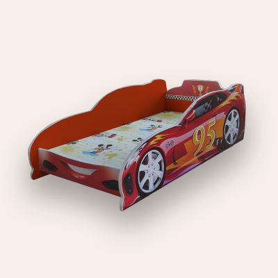 Pat Masina Turbo Speed 95 Mare 2-12 Ani Pentru Saltele 160x80 Rosu Varianta fara Saltea Cmg43611443626241