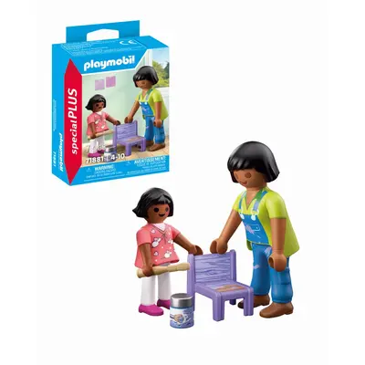 Playmobil - Figurina mesterita cu fetita ARTPM71881