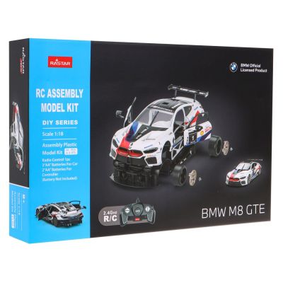 MASINUTA CONSTRUIBILA CU TELECOMANDA BMW M8 GTE SCARA 1 LA 18 VIVRas97200