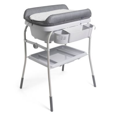Cadita cu masa de infasat Chicco, Graphite Melange, 0luni+ CHC7934804-8