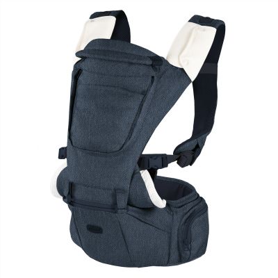 Marsupiu ergonomic multifunctional Chicco Hip Seat cu suport pentru sold, Denim (albastru), 0luni+ CHC79147-8_DENIM