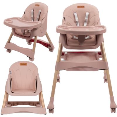 Scaun De Masa 2in1 Pentru Bebelusi Si Copii, Pliabil, Karimi, Inaltime Ajustabila, Varsta 0-15 Kg, Centura De Siguranta In 5 Puncte, Depozitare Pjbkrwykar01a0