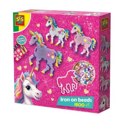 Set creativ cu margelute si abtibilduri - unicorni sa14728