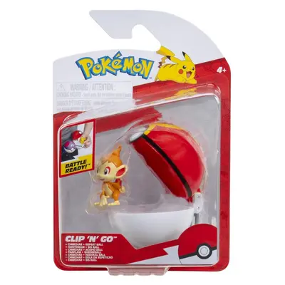 Pokemon - Set 2 figurine Clip n Go, Chimchar with Repeat Ball W19 BKFPKW3640