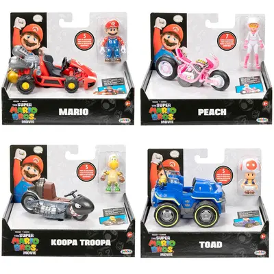 Super Mario Bros Movie - Figurina cu Kart, 6cm, diverse modele BKF417214