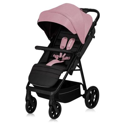Carucior sport, Lionelo, Mira, Maner reglabil in 5 pozitii, Spatar si suport de picioare reglabile, Plasa de tantari si suport biberon incluse, Pana la 22 kg, 6 luni+, Conform cu EN1888-1, EN1888-2, Testare SGS, Roz BYNLO-MIRA_PINK_ROSE