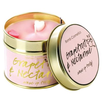 Lumanare parfumata 180g  Grapefruit & Nectarine (Cutie metalica), Bomb Cosmetics