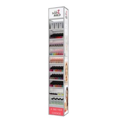 Display iluminat pentru lacuri de unghii Wild & Mild, pentru podea, 891 buc, 30 × 200 × 32 cm