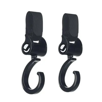 Set 2 carlige auto pentru carucior, Jane, Fixare pe cadru, multifunctionale, Negru BYN8420421034880