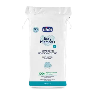 Dischete bumbac Chicco Baby Moments Baby Skin pentru igiena zilnica, 60buc, 0luni+ CHC10609-9