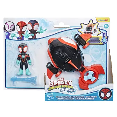 SPIDEY SI PRIETENII LUI UIMITORI MARVEL SET FIGURINA 7.6CM SI SUBMARINUL DELFIN VIVG0663_G1465