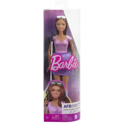 BARBIE FASHIONISTAS PAPUSA BARBIE CU BASTON PENTRU NEVAZATORI VIVMTFBR37_HRH17