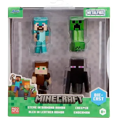 JADA MINECRAFT SET 4 FIGURINE METALICE 6.5CM VIV253262004