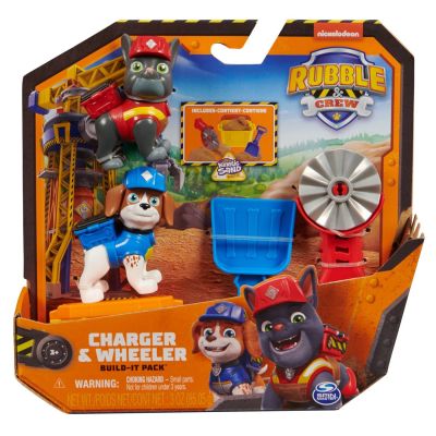 PATRULA CATELUSILOR RUBBLE SI ECHIPA CHARGER SI WHEELER CONSTRUCTIE CU NISIP KINETIC VIV6066685