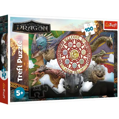 PUZZLE TREFL 100 CUM SA ITI DRESEZI DRAGONUL DRAGONI IN ACTIUNE VIV16524