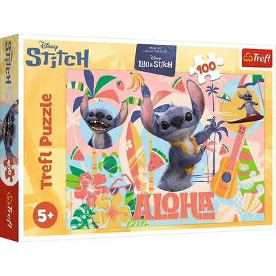 PUZZLE TREFL 100 DISNEY STITCH SI PRIETENII IN ACTIUNE VIV16495