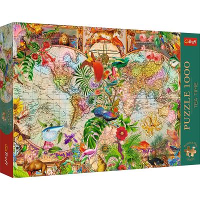 PUZZLE TREFL 1000 PREMIUM PLUS TEA TIME HARTA ANTICA A LUMII VIV12077