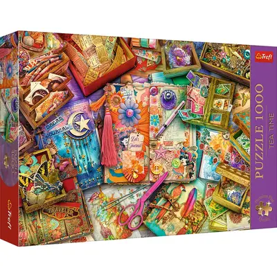 PUZZLE TREFL 1000 PREMIUM PLUS TEA TIME UN BIROU PLIN DE INSPIRATIE VIV10849