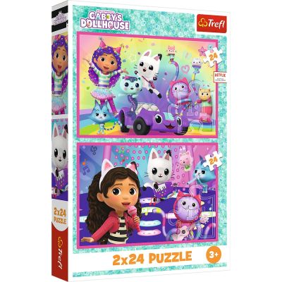 PUZZLE TREFL 2X24 GABBYS DOLLHOUSE AVENTURILE LUI GABBY VIV34433