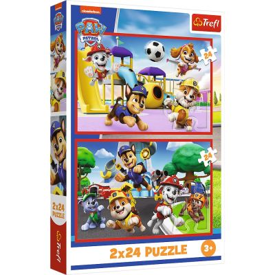 PUZZLE TREFL 2X24 PATRULA CATELUSILOR ZIUA AMUZANTA A CATELUSILOR VIV34434