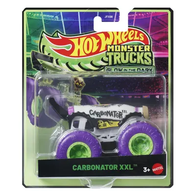 HOT WHEELS MONSTER TRUCK GLOW IN THE DARK MASINUTA CARBONATOR XXL CU ROTI MOV SCARA 1 LA 64 VIVMTJFX08_JFX17