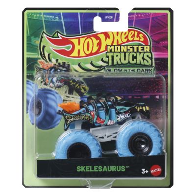 HOT WHEELS MONSTER TRUCK GLOW IN THE DARK MASINUTA SKELESAURUS SCARA 1 LA 64 VIVMTJFX08_JCG70