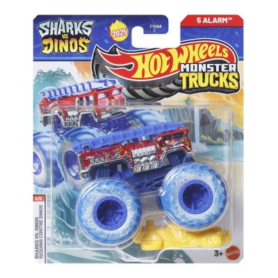 HOT WHEELS MONSTER TRUCK SHARKS VS DINOS MASINUTA 5 ALARM SCARA 1 LA 64 VIVMTFYJ44_JCD88
