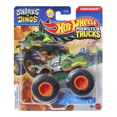 HOT WHEELS MONSTER TRUCK SHARKS VS DINOS MASINUTA RAGEASAUR SCARA 1 LA 64 VIVMTFYJ44_JCD74