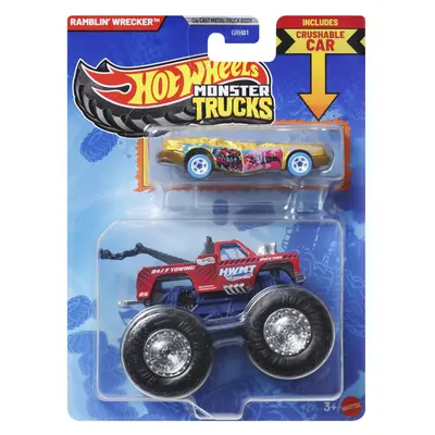 HOT WHEELS MONSTER TRUCK SI MASINUTA METALICA RAMBLIN WRECKER VIVMTGRH81_JCG35