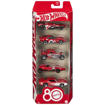 HOT WHEELS SET 5 MASINUTE METALICE ANIVERSARE 80 DE ANI SCARA 1 LA 64 VIVMTJGK08