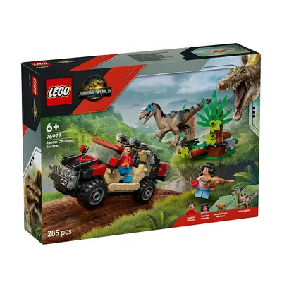 LEGO JURASSIC WORLD RENASTEREA EVADARE OFF-ROAD DIN CALEA UNUI VELOCIRAPTOR 76972 VIVLEGO76972