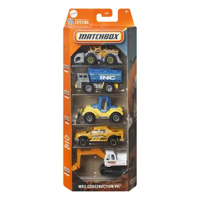 MATCHBOX SET 5 MASINUTE METALICE MBX CONSTRUCTION VII SCARA 1:64 VIVMTC1817_JBX40
