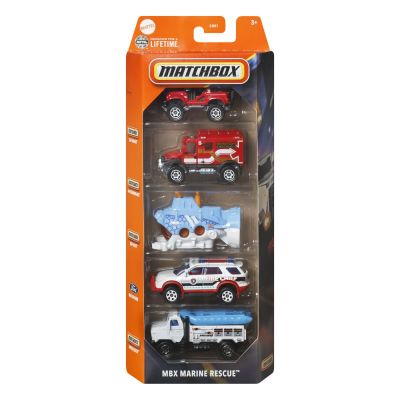MATCHBOX SET 5 MASINUTE METALICE MBX MARINE RESCUE SCARA 1:64 VIVMTC1817_JBX29
