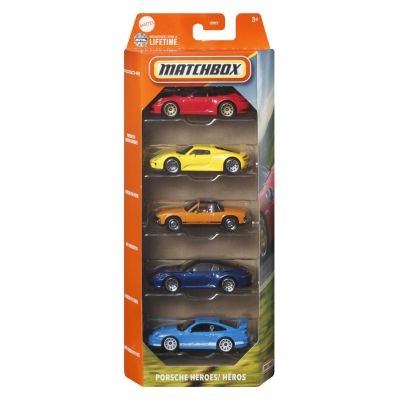 MATCHBOX SET 5 MASINUTE METALICE PORSCHE HEROES SCARA 1:64 VIVMTC1817_JBX28