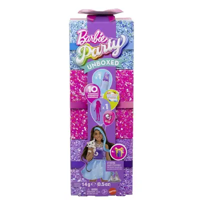 BARBIE SET PARTY UNBOXED REVEAL PAPUSA BARBIE VIOLET CU 10 ACCESORII SURPRIZA VIVMTJFY66
