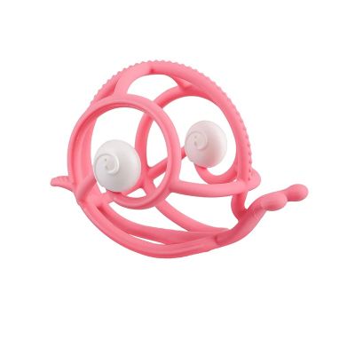 Inel Gingival din silicon Mombella 3 luni+, Melc - Pink KRTM00606