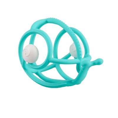 Inel Gingival din silicon Mombella 3 luni+, Melc - Teal KRTM00604