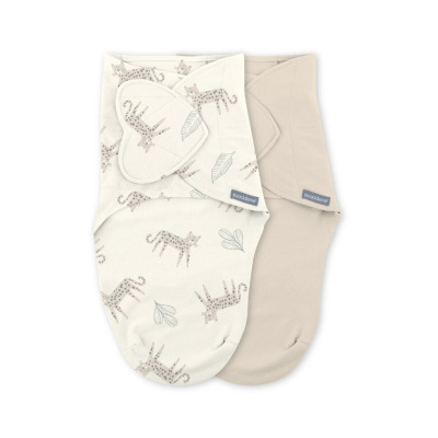 Ingenuity - set 2 sisteme de infasare swaddle me 0-3 luni, colectia monogram, born free bbb17381-071