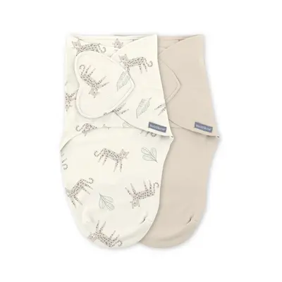 Ingenuity - set 2 sisteme de infasare swaddle me 0-3 luni, colectia monogram, born free bbb17381-071