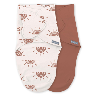 Ingenuity - set 2 sisteme de infasare swaddle me 0-3 luni, colectia monogram, rising sun bbb17381-072