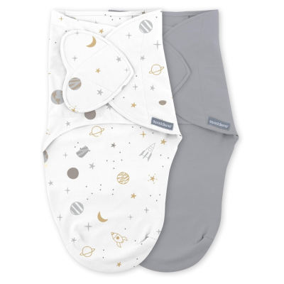 Ingenuity - set 2 sisteme de infasare swaddle me 0-3 luni, colectia monogram, sunset space bbb17381-073