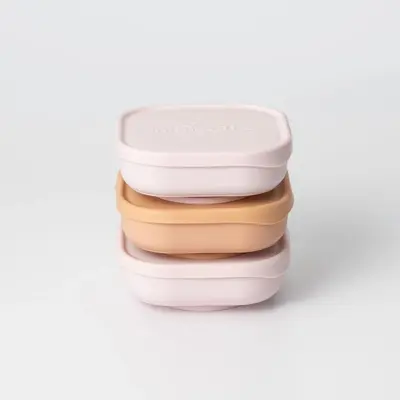 Set 3 boluri pentru hrana bebelusi miniware snack bowl, 100% din materiale naturale biodegradabile, cotton candy+toffee+vanilla mw_mwsb3ctv