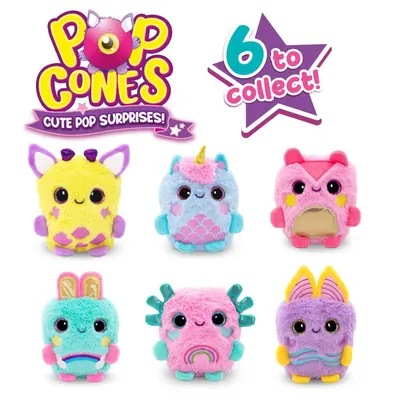 Craze - Jucarie de colectie Pop Cones animalute din plus 15 cm cu surpriza in cutia de Popcorn diverse modele ARTCRZ68892